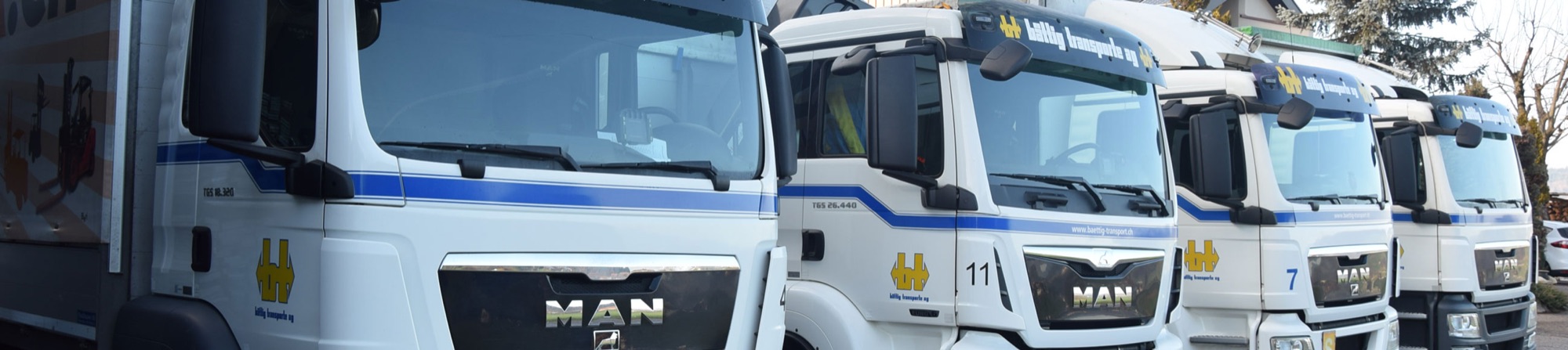 MAN Lastwagenflotte der Bättig Transporte AG